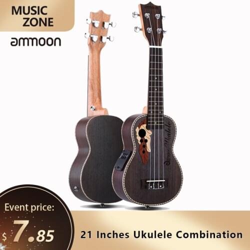 Ammoon 21 Inches Rosewood Wood Ukulele Ukelele Uke for kids Holiday Musical gift for Children Basswood body Ukulele new arrivals