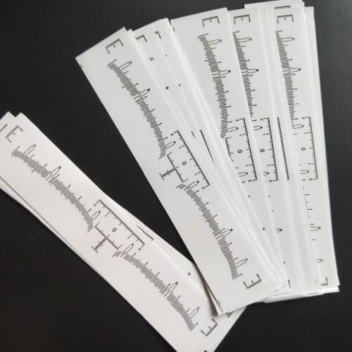 50pcs Disposable Ruler Measurement Mark Permanent Makeup Tattoo Eyebrow Sticker Ruler Microblading Accessories Tool