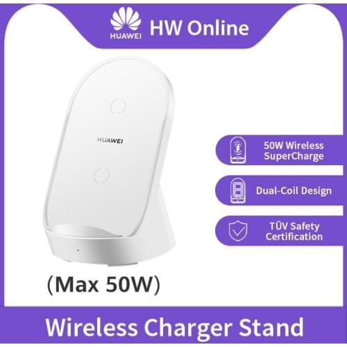 Huawei Super Wireless Charger Stand Max 50W Wireless Charging For Mate 40 Pro RS P30 Pro Mate 30 Pro For iphone 11/X