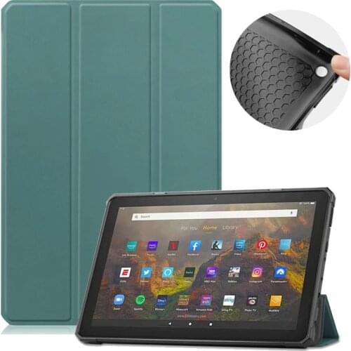 Tablet Funda for Amazon Fire HD 10 2021 Case PU Leather Fold Magnetic Shockproof Case for Fire HD 10 Plus Fire HD 10 Cover 2021
