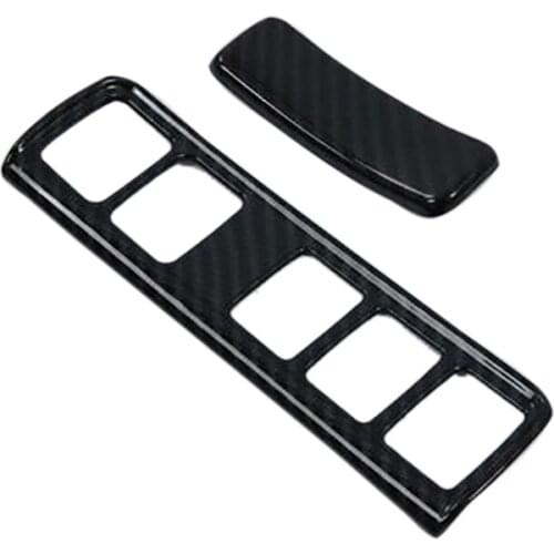 For Nissan Navara NP300 2015-2020 Car Headlight Switch Button Cover Trim & Driver Water Cup Holder Sticker Accessories