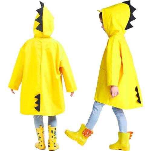 1pcs Cute Small Dinosaur Waterproof Polyester Rain Coat Kids Raincoat Boy Children Girls Kindergarten Student Baby Raincoat