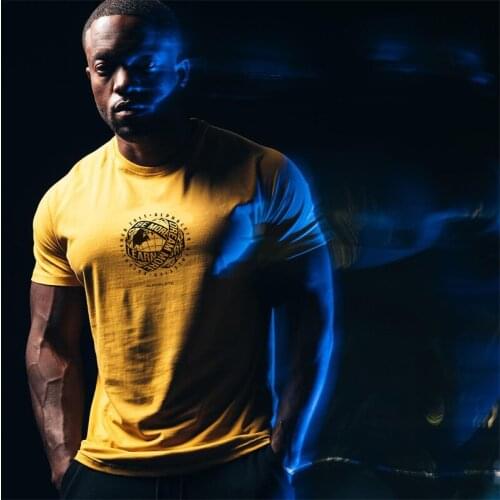 2021 New gym brand T-shirt Man shirt Bodybuilding Fitness quick-drying Short Sleeve Summer Running Training T-shirt
