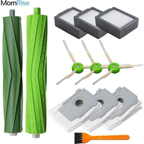 For iRobot Roomba i7 i7+ i8 i8+ E Series Accessoires Spare Parts Vacuum Cleaner Replenishment Kit Roller Side Brush HEPA FILTER