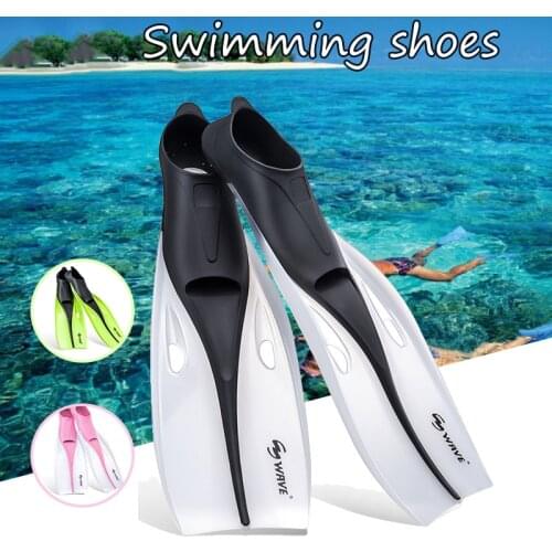 Diving Fins Full Foot Pocket Swimming Flippers Open Toe Snorkeling Swim Fins No Straps 4 Sizes 52.6-61.6cm Long MC889