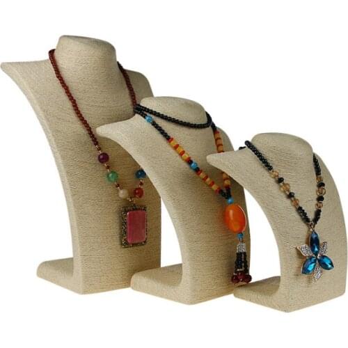 FashionHot Sale S/M/L 6 Colors Woman Rope Mannequin Necklaces Bust Stand Bust Jewelry Display Stand Shelf Holder Wholesale Price