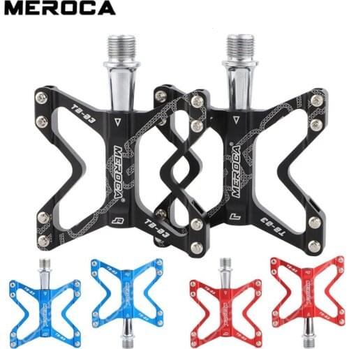 MEROCA Ultralight Folding Bike Pedal Mountain Bike Pedal Lightweight Aluminum Alloy DU Bearing Pedal bike parts pedals