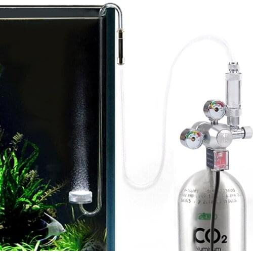 Aquarium CO2 Regulator CO2 Pressure Regulator Fish Tank Accessories CO2 Control System for Cylinder CGA320 Interface