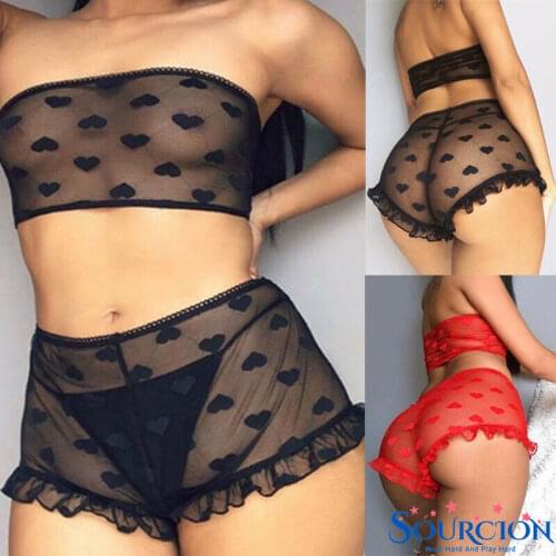 SWT Womens Sexy Sissy Lingerie Lace G-string Underwear Babydoll Nightwear Sleepwear Bra Set Sexy Clothes for Women Exotic