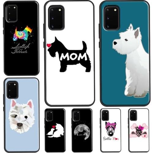 Westie Scottie Scottish Terrier For Samsung Note 20 Ultra Note 10 Plus Case For Galaxy S21 S8 S9 S10 Plus S20 FE Coque