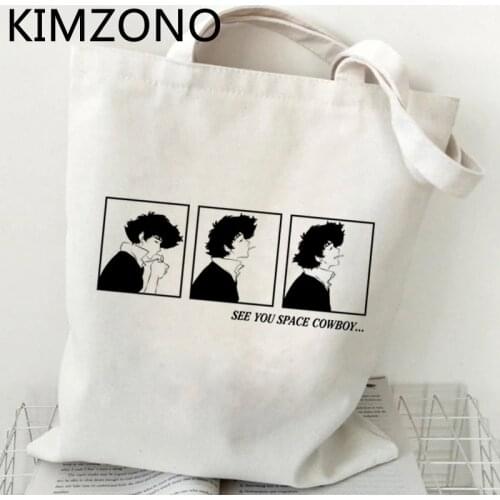 Cowboy Bebop shopping bag canvas bolsas de tela cotton recycle bag shopper bag reciclaje cloth string boodschappentas cabas