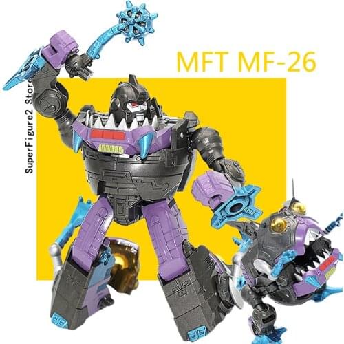 Transformation Action Figure Toy MFT MF-26 MF26 G1 3 In 1 Sharkticon Model 9CM ABS KO LG44 Edition Deformation Car Robot