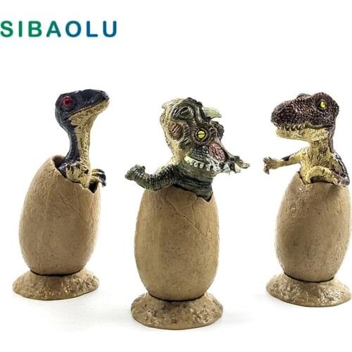 3Pcs/Set Dinosaur Simulation Egg Animal Model Plastic figurine home decor miniature fairy garden decoration accessories modern