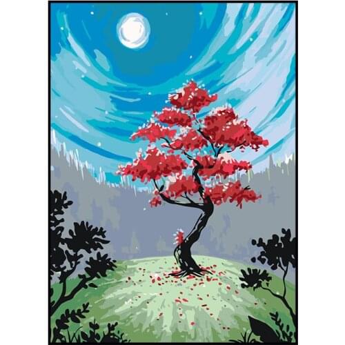 5D Diamond Painting Landscape Tree Forest Diamond Embroidery Scenery Cross Stitch Rhinestones Mosaic Home Decor Pictures Toys