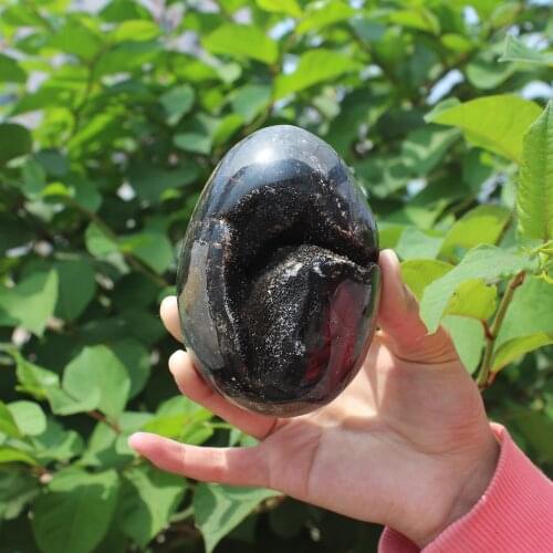 690g Natural curvature of the furnishing articles Turtle grain stone egg Ball Septarian nodule Fossil Crystal Healing quartz 42