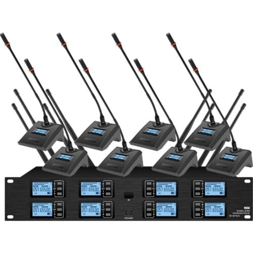 UHF wireless microphone system conference microphone is used for large and small conference rooms, speech microphone wireless
