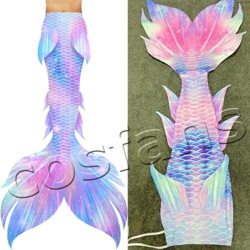 Big Mermaid Tail Swimming Dress Adult Kids Customize Swimable Mermaid Tails with Monofin Swimming Bathing Suit 3Piece Bikinis