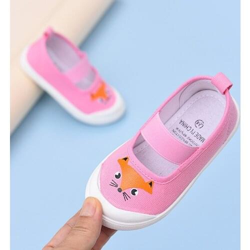 Children canvas shoes boys girls sneakers kids baby kindergarten indoor shoes fashion cloth shoes causal sports sneakers