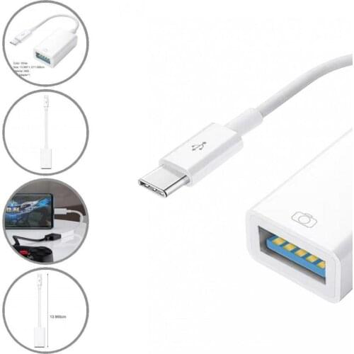 Compact Practical Type-C to USB OTG Converter Adapter Durable OTG Converter Convenient for U Disk