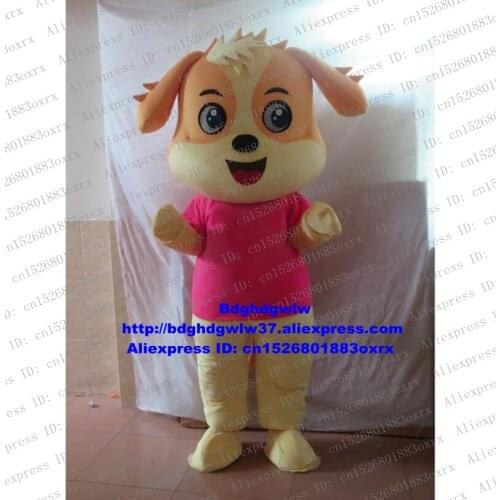 Brown Yellow Teddy Dog Poodle Pudel Beagle Golden Retriever Dog Mascot Costume Adult Amusement Park Welcome The Doorman zx2043