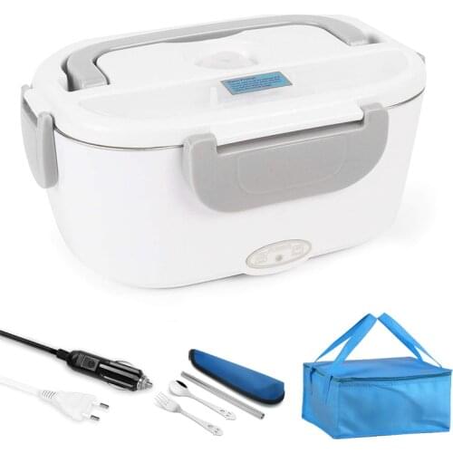 Stainless Steel Electric Heating Lunch Box 110V 220V 12V 24V Home Car School Food Warme Container Heater Travel Heated Bento Box