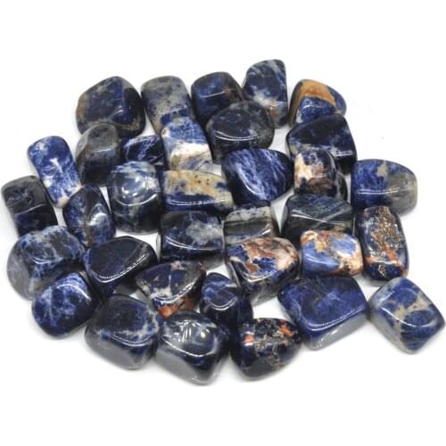Natural Blue Sodalite Tumbled Stones Bulk Healing Crystals Reiki Polished Gemstones Raw Aquarium Decoration Minerals Collection