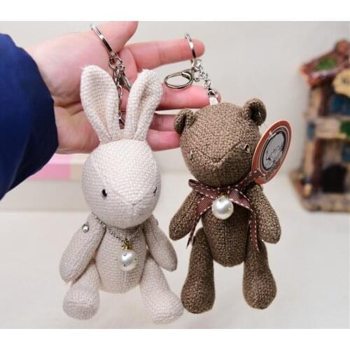 NewIndividual Knuckle bear popular Exquisite Upscale pendant Keychain Decorate good quality soft Soothing doll christmas gift
