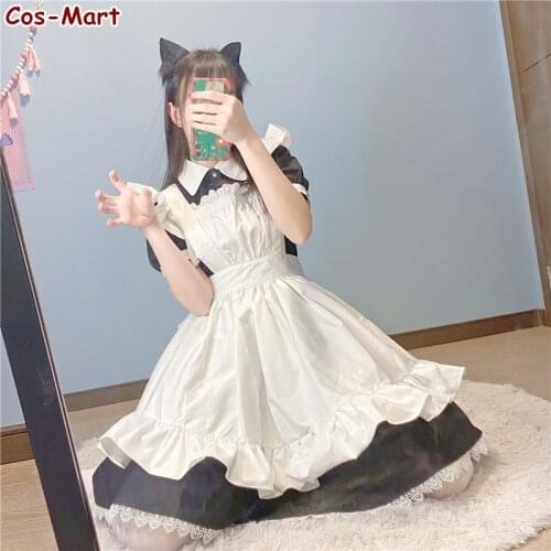 Original Nifty Sweet Maid Suit Cosplay Costume Fashion Elegant Apron Uniform Dress Female Activity Party Role Play Clothing M-L