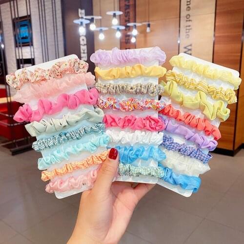 3PCS Fashion Scrunchies Hair Tie Rope Basic Elastic Hair Bands Headband For Girl Woman Hair Accessories set