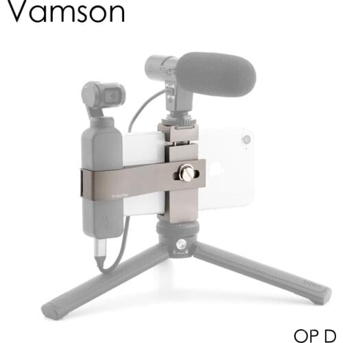Vamson handheld camera for Osmo Pocket Accessories Mobil Phone Holder Mount for Xiaomi Fixed Stand Bracket for Dji Osmo Pocket