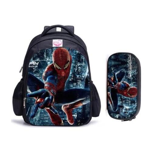16 Inch Superhero SpiderMan Children School Bags Orthopedic Backpack Kids School Boys Girls Mochila Infantil Catoon Bag