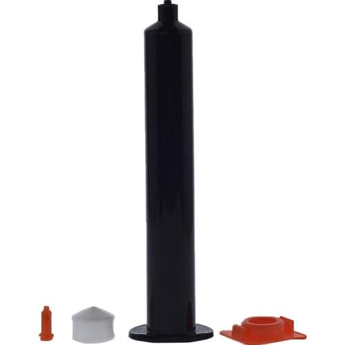 55cc Black Adhesive Dispensing Syringe Needle Sleeve Suit Pneumatic Cylinder UV Free Shipping Pack of 20