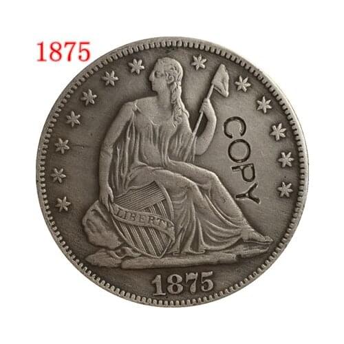 USA 1875 P,CC,S SEATED LIBERTY HALF DOLLAR COPY COINS