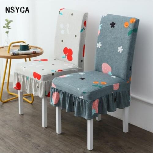 Cartoon Chair Cover Modern Simple Universal Skirt Stretch Chair Cover Hotel Restaurant Home All-Inclusive Conjoined Chair Cover