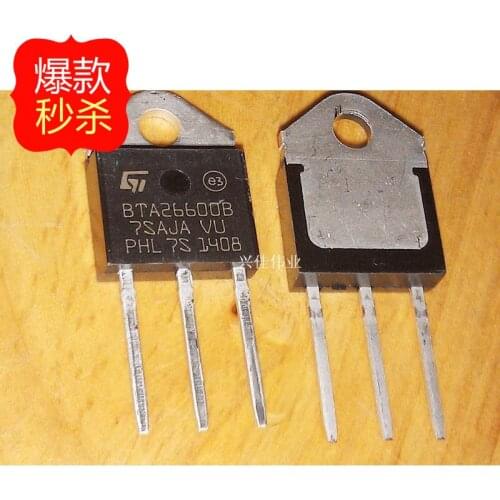 10PCS Triac / thyristor BTA26-600B TO-3P 26A / 600V quality assurance