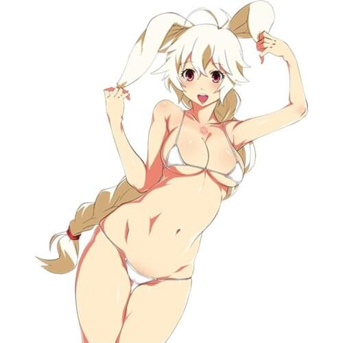 13cm x 10.4cm Sexy Hot Car Sticker Rokka no Yuusha Anime JDM Nashetania Loei Piena Augustra Window Wiper Decal