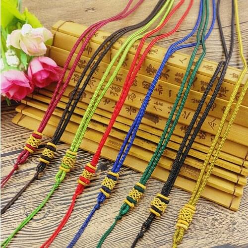 5pcs Hand Knited Necklace Silk Thread Knot Cord For Pendant- Pineapple