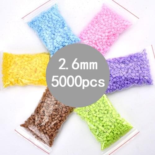 5000pcs/bag/57g 2.6mm Hama Beads Kids Fun Craft DIY Handmaking Fuse perler PUPUKOU Beads Creative Intelligence Educational Toys