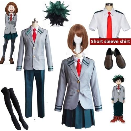 Boku No Hero Academia AsuiTsuyu Yaoyorozu Momo School Uniform My Hero Academy OCHACO URARAKA Midoriya Izuku Cosplay Costume