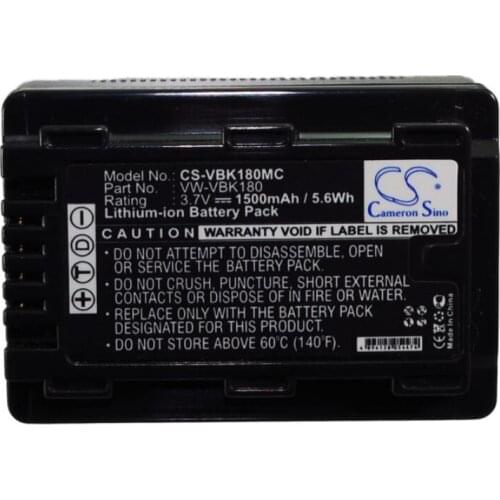 Cameron sino 1500mah battery for PANASONIC HC-V10 HC-V100 HC-V100EG-K HC-V100EG-W HC-V100K HC-V100M HC-V100MK HC-V10EB-K