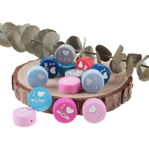 30pcs Baby Silicone Beads Teething Necklace Accessories Silicon Pearl Teether For Teeth BPA Free Cartoon Biter Toys For Babies