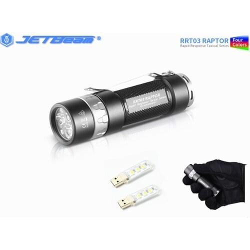 JETBEAM JET-RRT03 RAPTOR Red Green Blue White Four-color Light Source Max. 1400 Lumen CREE XP-G3/Nichia 219C LED Rapid Response