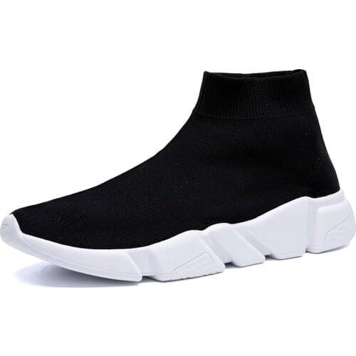 Autumn New High Top Casual Sock Shoes Men Solid Color Unisex Sneakers Leisure Couple Shoes Men Woman Zapatillas Hombre Deportiva