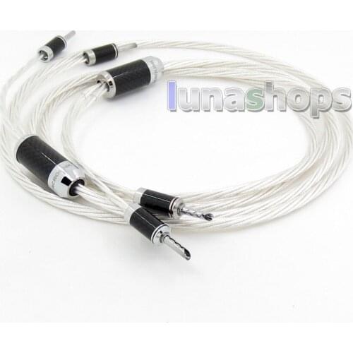 LN005773 2.5m ACROLINK FS-9710(AG)(Cu) OCC / OCC Silver Plated Speaker Dual Banana Plug Hifi Audio Cable