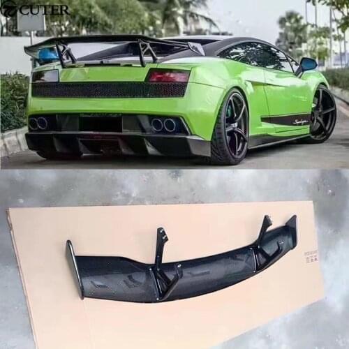 LP550 LP560 Carbon Fiber Car body kit Rear Trunk Spoiler Lip Wing For Lamborghini Gallardo LP570 DMC style 03-14