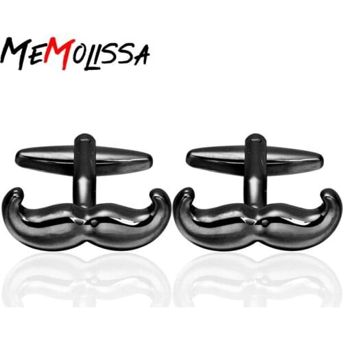 MeMolissa 3 pairs Not The Cheap One Hot Sale Shirt Mini Black Beard Cufflinks For Mens High Quality Fashion Cufflinks Abotoadura