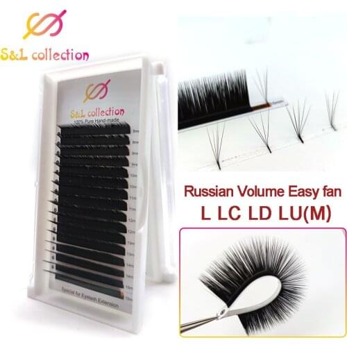 New arrived 0.05/0.07 L/LC/LD/LU 1 pcs magic eyelash volume easy to make fan effect false eyelash and blooming faux mink lashes