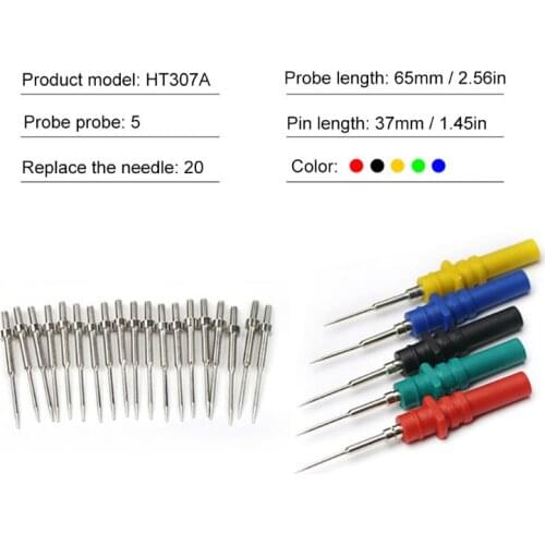 Upgrade 5PCS HT307A Automotive Oscilloscope Acupuncture Probe Pins Diagnosis Test Repair Tools