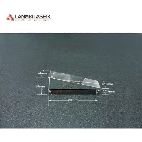 Size:80*24(12.5)*24(12.5) , diode laser prisma crystal , AR@808nm , diode laser optics prisma