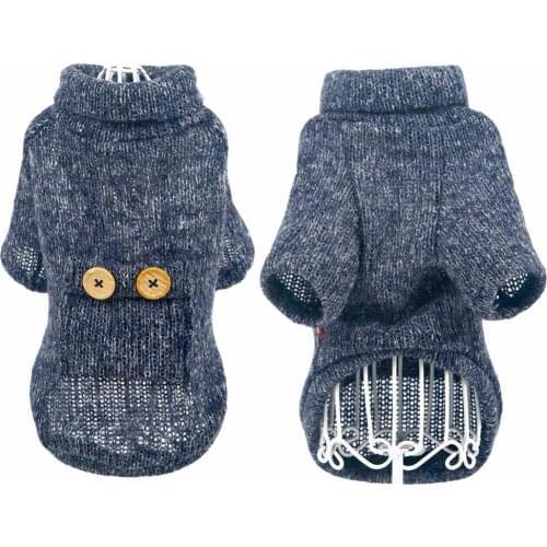 Spring And Autumn Pet Dog Woolen Sweater Puppy Knitwear Clothes Hoodie Winter Warm Turtleneck Cat Apparel Pet Clothes